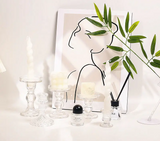 AuroraHeritage Retro-Glas-Kerzenhalter