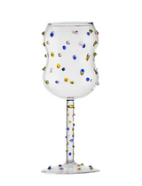 Kreatives Bunt Gepunktetes Weinglas – Elegantes Borosilikat-Weinglas