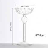 StriatoÉlite Luxuriöser Glas-Kerzenhalter auf Fuß