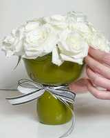 RoseBlüte Keramische Rosenvase – Künstlerische blumenförmige Vase