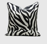 Zebra Luxus-Jacquard-Kissenbezug – Modernes Minimalistisches Afrikanisches Design