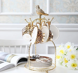 Retro-Leopardenmuster-Kaffeetasse mit Untertasse – Elegantes Espresso- & Teeservice