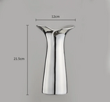 Silberne Geometrische Luxus-Keramikvase