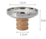 Nordischer Luxus Aromatherapie Tablett – Edelstahl-Dekotablett mit Edelsteinelementen