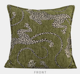 RoyalPanther Luxuriöser Jacquard-Kissenbezug – Panthera Beige Chenille-Design