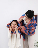 Luxuriöses Gewebtes Baumwollhandtuch – Gestreifte Geometrische Rauten, Absorbierendes Gesichts