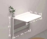 FlexiWall Klappbarer Wand-Schreibtisch – Platzsparender Multifunktionstisch für Wohnen & Homeoffice