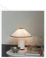 Colette Wabi-Sabi Tischlampe – Japanische Stoff Art Design Pilzlampe