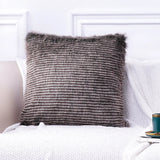 FurLuxe Patchwork Echtfell-Optik Kissen – Exklusiver Dekokissenbezug