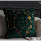 Luxuriöser Europäischer Damast-Kissenbezug aus geschnittenem Velours – Authentischer Barockstil | Retro-eleganter Zierkissenbezug