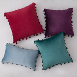 VelvetLux Quasten-Kissenhülle – Weich, Luxuriös & Stilvoll für Wohnzimmer und Schlafzimmer