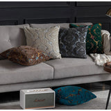 Luxuriöser Europäischer Damast-Kissenbezug aus geschnittenem Velours – Authentischer Barockstil | Retro-eleganter Zierkissenbezug