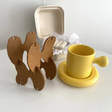 SakuraNest Japanische Keramik-Kaffeetasse mit Untertasse