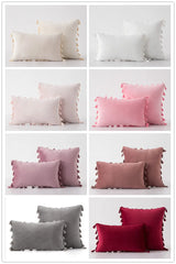 VelvetLux Quasten-Kissenhülle – Weich, Luxuriös & Stilvoll für Wohnzimmer und Schlafzimmer