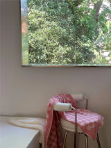 Premium Baumwoll-Karierte Gesichts- und Badetuch mit Langfasern