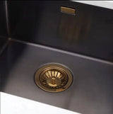 RetroDrain Luxe Küchenabflussstopfen – 3,5" Messing Antik & Poliert