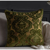 Luxuriöser Europäischer Damast-Kissenbezug aus geschnittenem Velours – Authentischer Barockstil | Retro-eleganter Zierkissenbezug