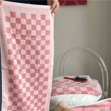 Premium Baumwoll-Karierte Gesichts- und Badetuch mit Langfasern