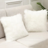 SoftLuxe Fluffy Fell Kissenbezug 45×45 cm – Superweicher Plüsch-Sierkissenbezug