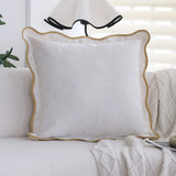 NordicBlauw Falten Kissenbezug 45×45 – Atmungsaktiv, Stilvoll & Luxuriös Dekokissenbezug