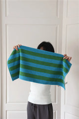 Luxuriöses Biologisches Gestreiftes Jacquard Baumwollhandtuch – Superweich, Absorbierend & Langlebig für Bad und Gesicht