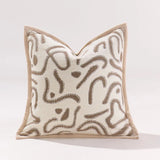 LuxeStripe Schwarz-Weiß Chenille Kissenbezug