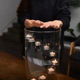 Eleganter Aurora Grande Glas-Kerzenhalter – Luxuriöser transparenter Kerzenständer