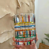 CrystalWeave Buntes Handbemaltes Kristallglas