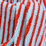 Fein Gestreifter Jacquard-Lammfellstoff – Schnell Trocknend & Atmungsaktiv für DIY Kinderkleidung und Accessoires