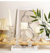 AuroraHeritage Retro-Glas-Kerzenhalter