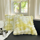 FluffyHugs Retro Plüsch-Kissenbezug – Dekorativer Weicher Kissenbezug