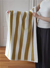 Luxuriöses Biologisches Gestreiftes Jacquard Baumwollhandtuch – Superweich, Absorbierend & Langlebig für Bad und Gesicht