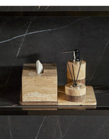 Luxus Marmor-Leoparden Badezimmerkollektion – Keramik Lotionflasche, Mundspülbecher, Seifenspender & Ablage-Set