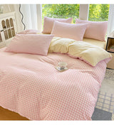 SoftLuxe Japanisches Bettwäsche-Set (3-teilig) – Extra weich & hautfreundlich mit gestreift-kariertem Design