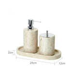 Beige Travertin Luxus-Badezimmer-Accessoire-Set