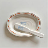 Retro Ovale Keramische Servierschale – Minimalistische Unregelmäßige Frühstücks