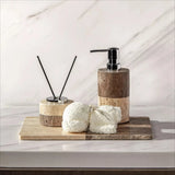 Luxus Marmor-Leoparden Badezimmerkollektion – Keramik Lotionflasche, Mundspülbecher, Seifenspender & Ablage-Set