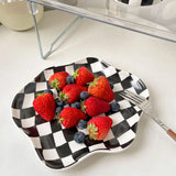 RetroCheck Schachbrett-Keramikschale