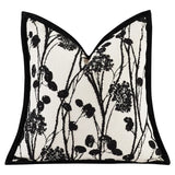 LuxePapillon Minimalistischer Schmetterling Jacquard Kissenbezug – Schwarz-Weiß Eleganz