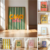 CiaoBella Salbeigrün Typografie Canvas