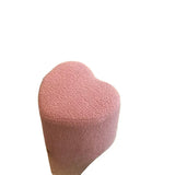 RosyTeddy Luxuriöse Herzförmige Schuhbank – Samtweicher Teddy-Samt-Hocker