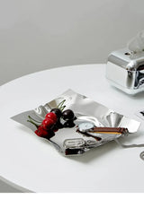 NordiLux Irreguläre Edelstahl-Schmuck- & Obstschale