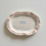 Retro Ovale Keramische Servierschale – Minimalistische Unregelmäßige Frühstücks