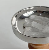 Nordischer Luxus Aromatherapie Tablett – Edelstahl-Dekotablett mit Edelsteinelementen