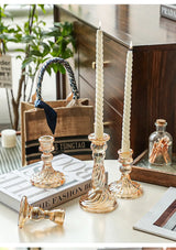 AuroraLuxe Europäischer Glas-Kerzenhalter