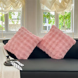 FluffyHugs Retro Plüsch-Kissenbezug – Dekorativer Weicher Kissenbezug