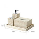 Beige Travertin Luxus-Badezimmer-Accessoire-Set