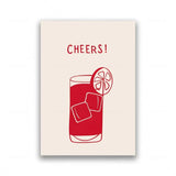 RedHeart Minimalistisches Küchen-Canvas