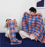 SoftRhomb Luxe Geometrisches Handtuch – Superweich