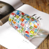 CrystalWeave Buntes Handbemaltes Kristallglas